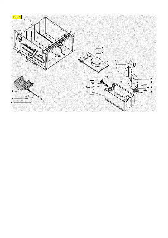Vue éclatée HOTPOINT-ARISTON MCA16 39806