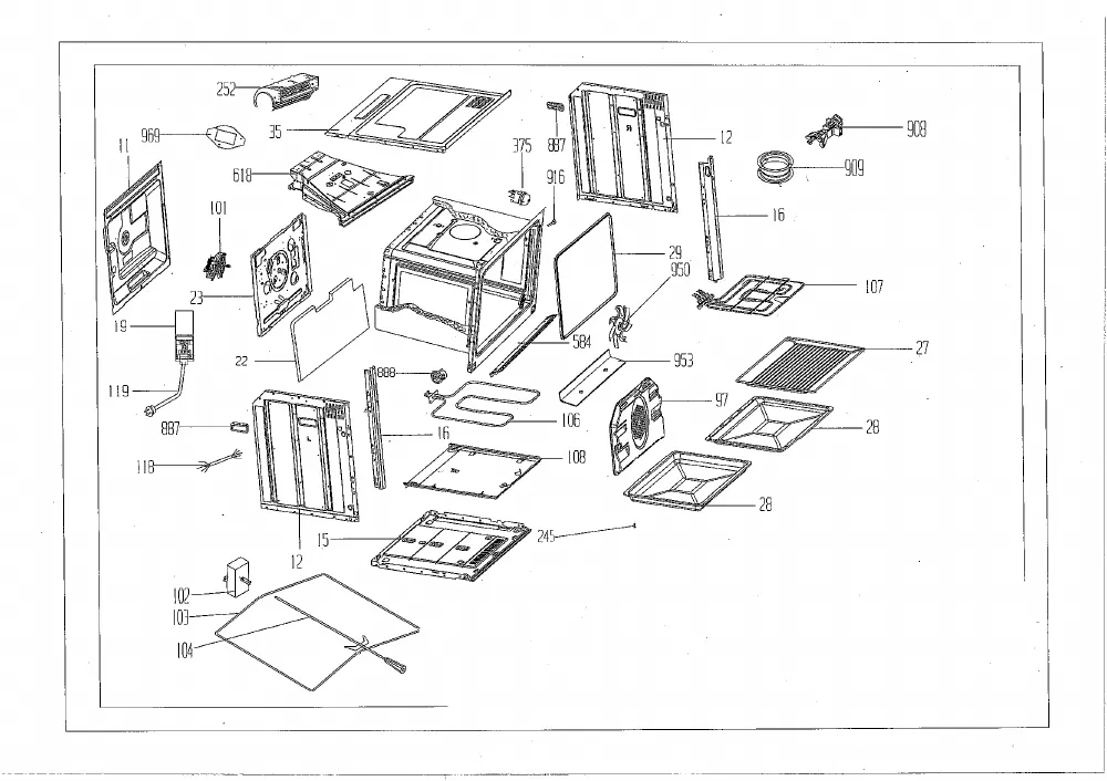 Vue éclatée BEKO OIE26501XP 7759687637