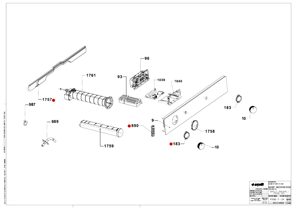 Vue éclatée BEKO BCBIS14300MPSE 7768288409
