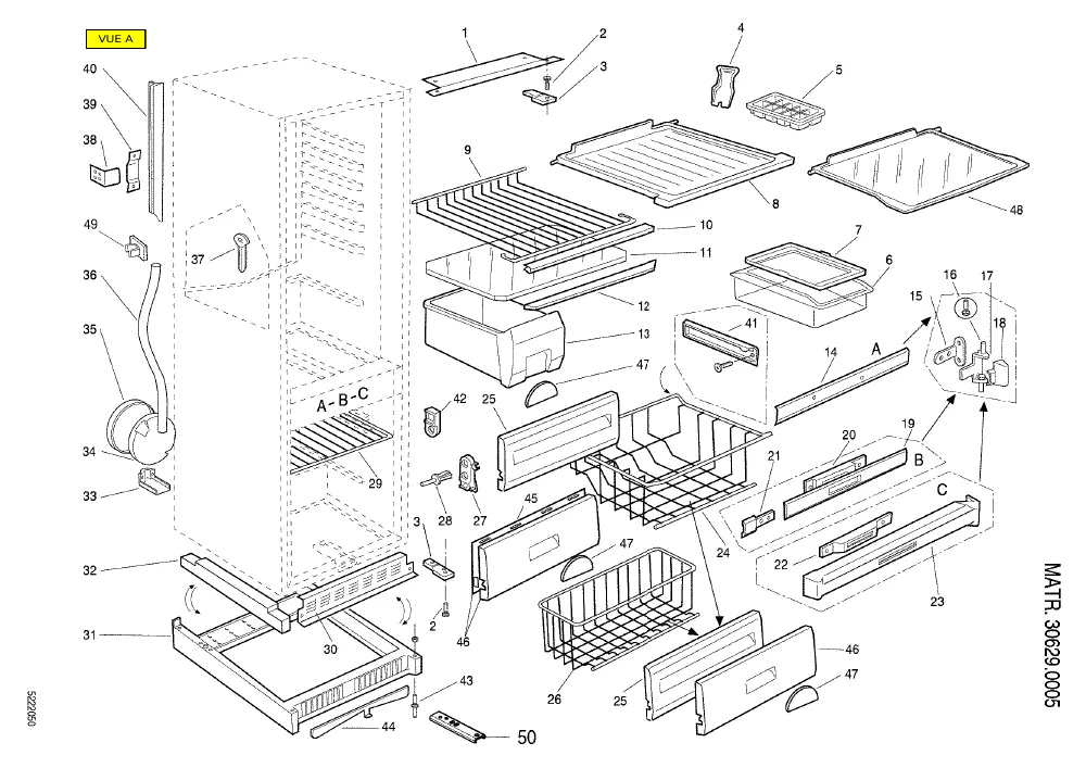 Vue éclatée HOTPOINT-ARISTON OKRF3300VNFL 16249