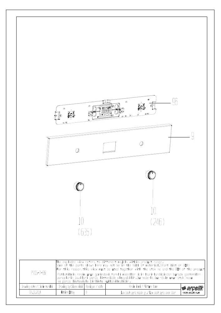 Vue éclatée BEKO BIE13301BP 7757787627
