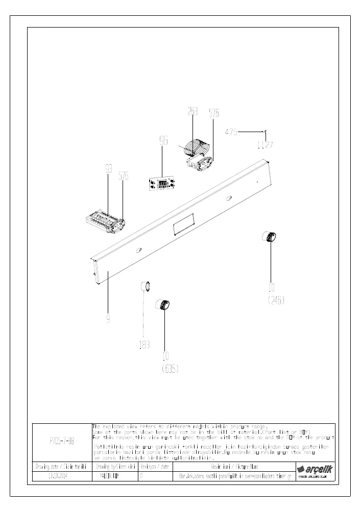 Vue éclatée BEKO BQM24301BCS 7724088322