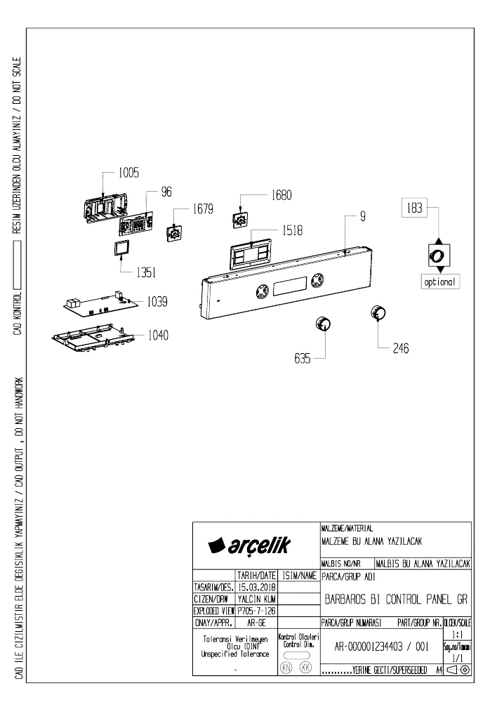 Vue éclatée BEKO BBIE17300BFP 7757787672