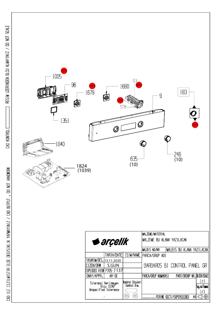 Vue éclatée BEKO BIE22305RXP 7757787632