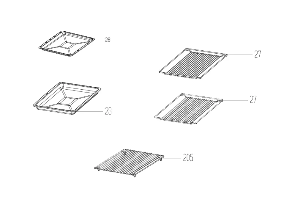 Vue éclatée BEKO OIE25501XP 7757887633