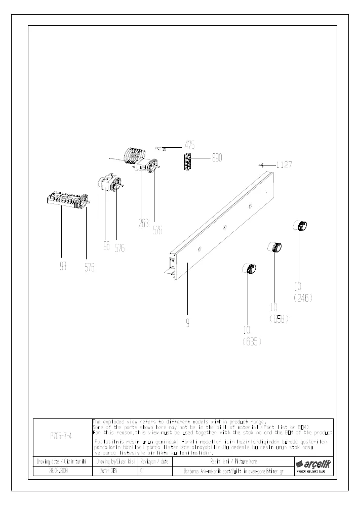Vue éclatée BEKO BIC22BD 7757887686