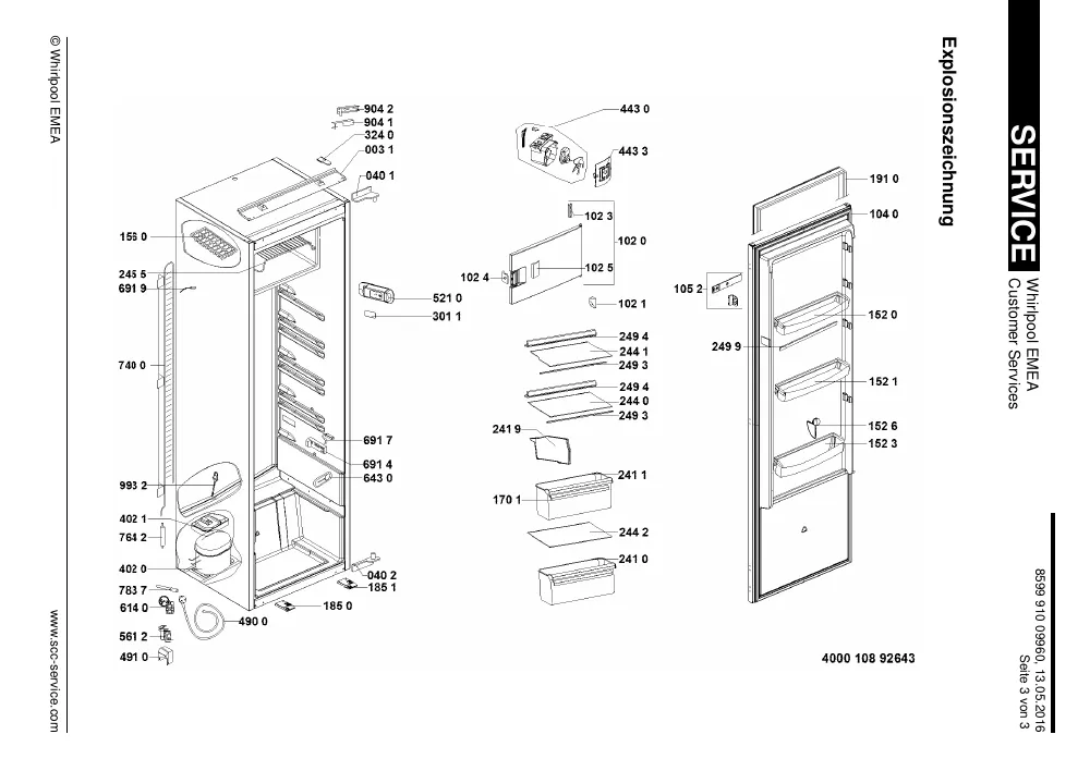Vue éclatée HOTPOINT-ARISTON BSZ1801AA 100996
