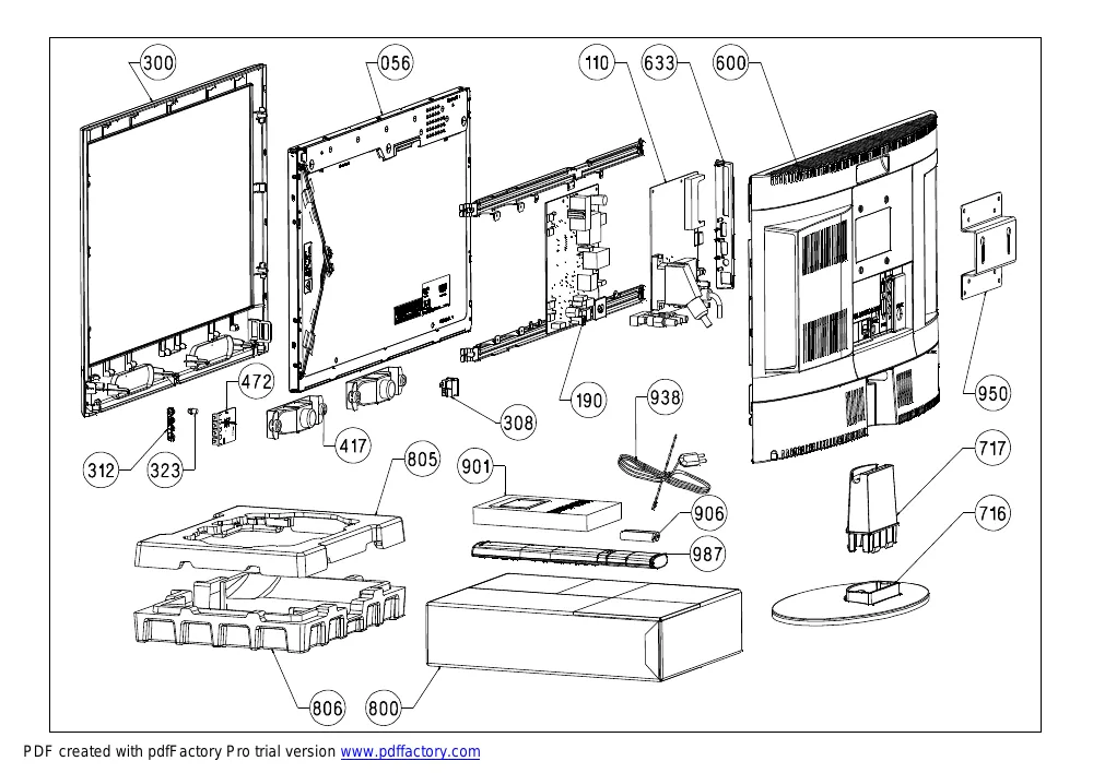 Vue éclatée BEKO ACTIVE 19-912BD HPA000