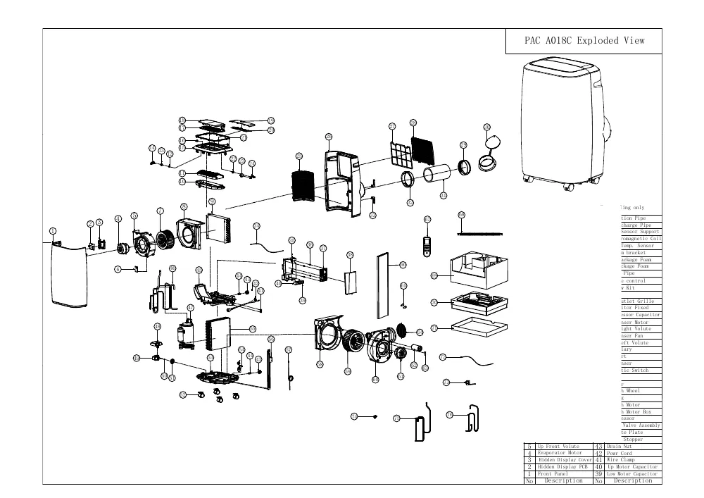 Vue éclatée BEKO BP109AC 8891983200