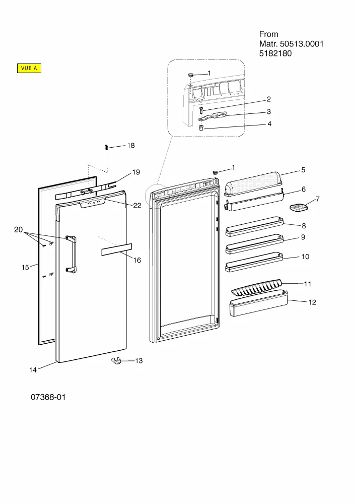 Vue éclatée HOTPOINT-ARISTON SD1521 44301