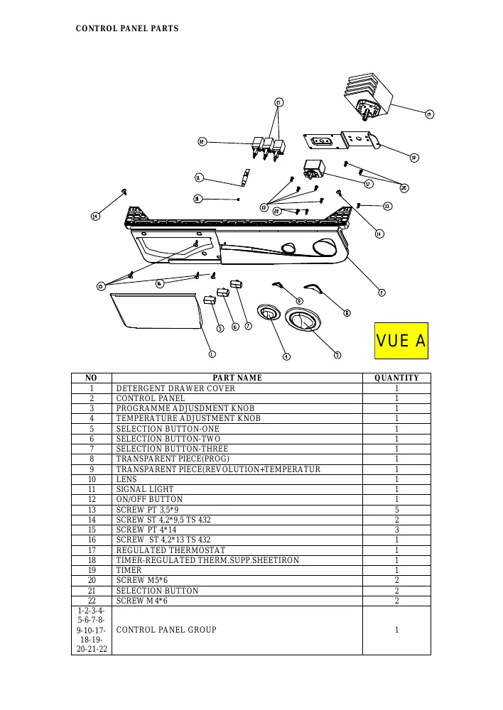 Vue éclatée Welco WB505V CODE 606661