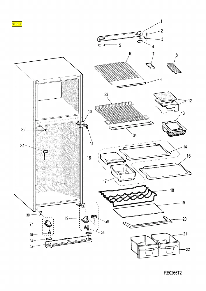 Vue éclatée HOTPOINT-ARISTON NMTM192AVWB 75442