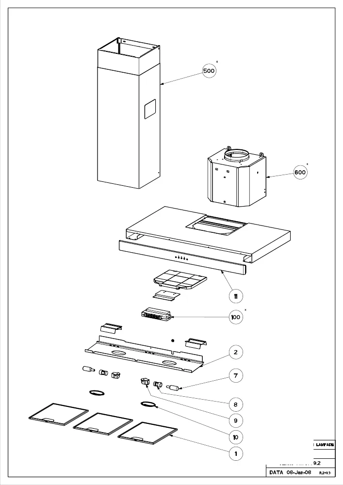 Vue éclatée FABER STILO ADVANCE X A90 630006419