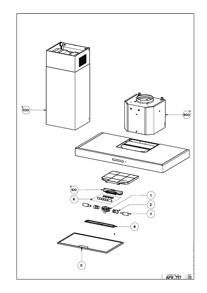 Vue éclatée FABER EASY PB XA90 110.0193.758