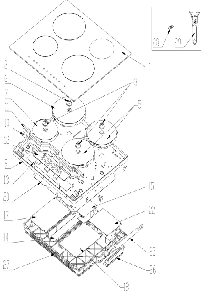 Vue éclatée SCHNEIDER SCTI641SSL