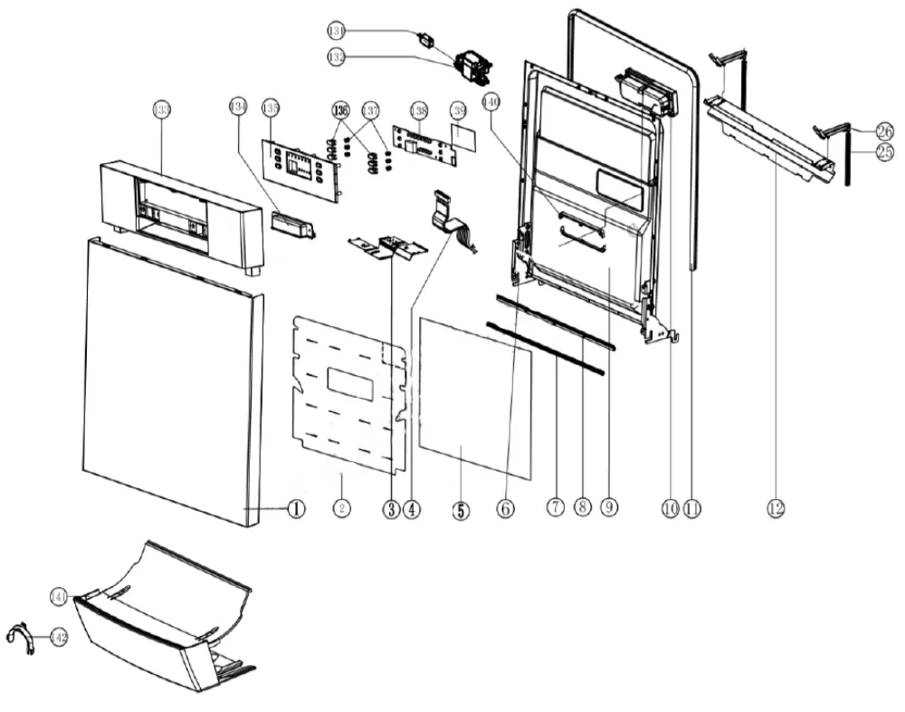 Vue éclatée SCHNEIDER SCDW1446IDX