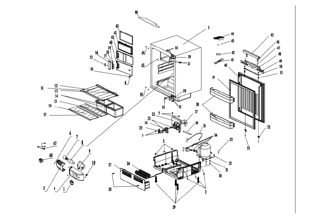 Vue éclatée SCHNEIDER SCRF821ASO SCRF821AS0