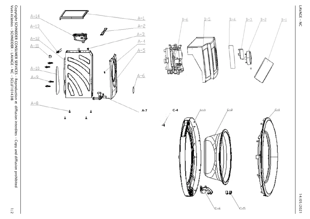 Vue éclatée SCHNEIDER SCLLF10143IB