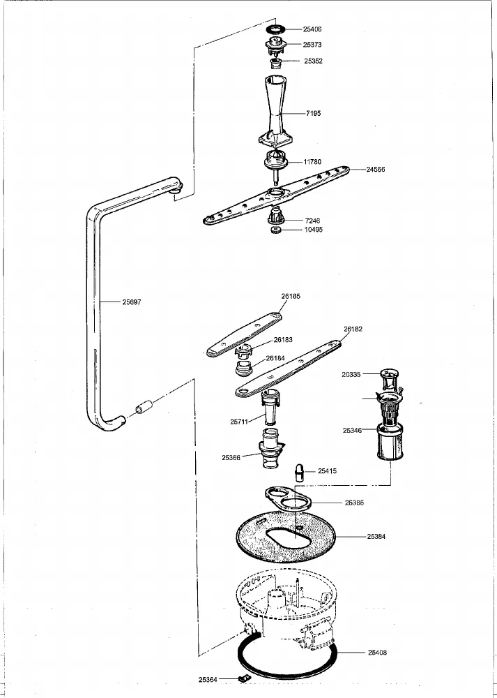 Vue éclatée RECTILIGNE R9612NA