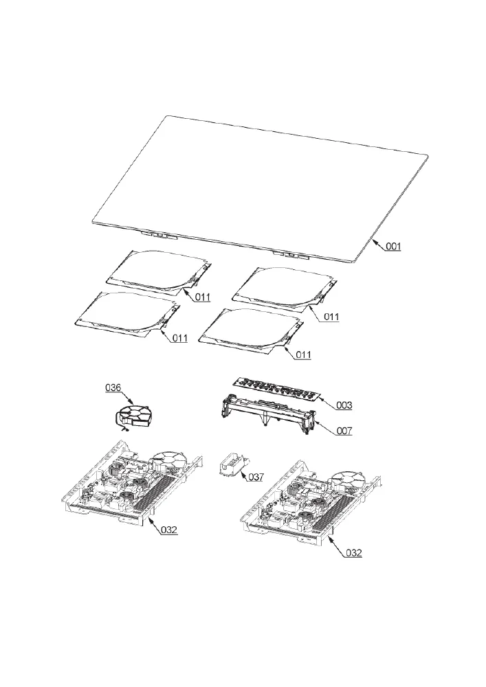 Vue éclatée AEG HK654400XFBHF1 94959539401