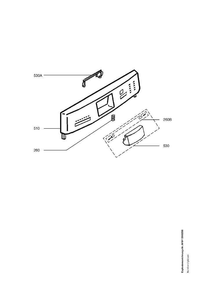 Vue éclatée AEG F60856 91123273101