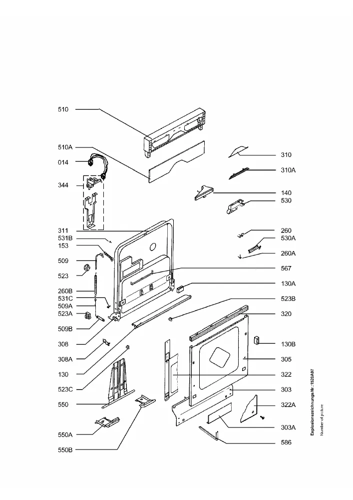 Vue éclatée AEG FAV40750IW 91123454000