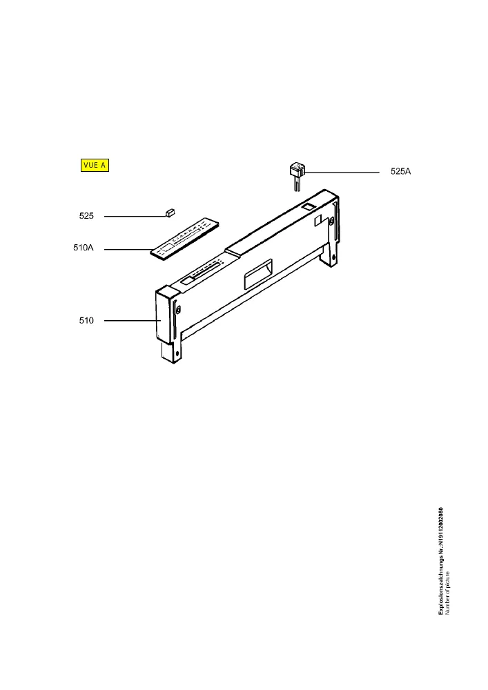 Vue éclatée AEG F85060VI 91123503600