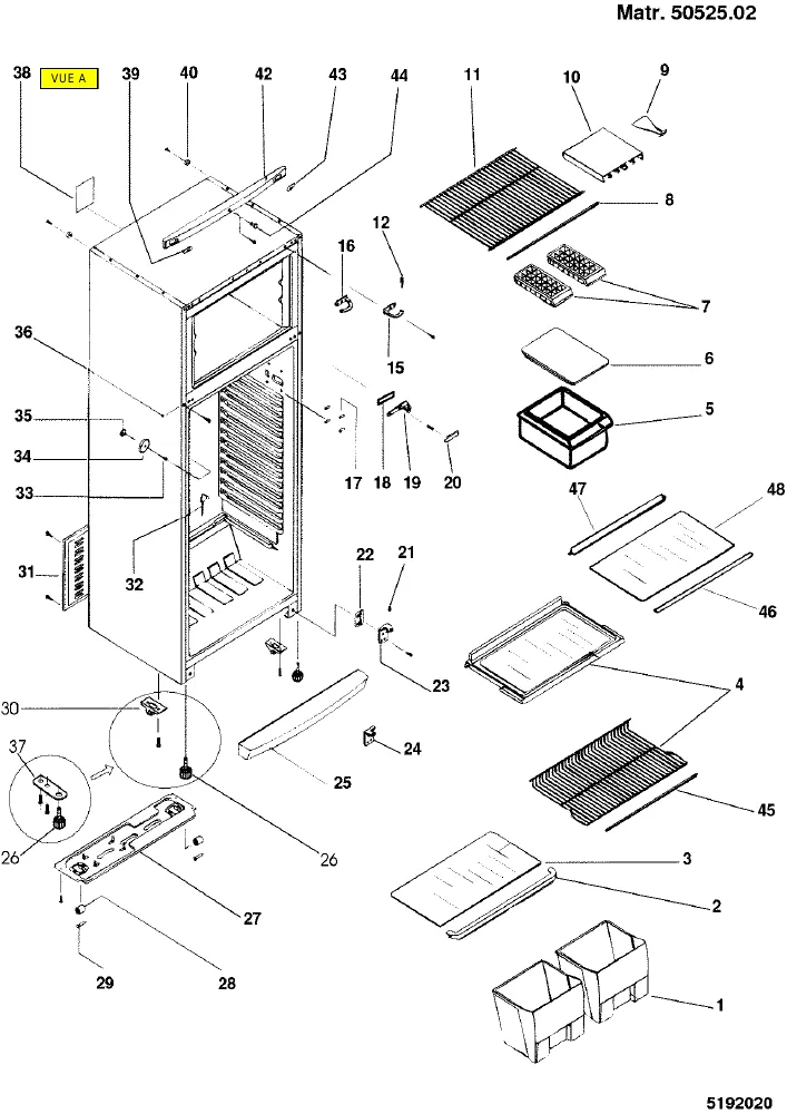 Vue éclatée HOTPOINT-ARISTON EDFV450XSEU 17379