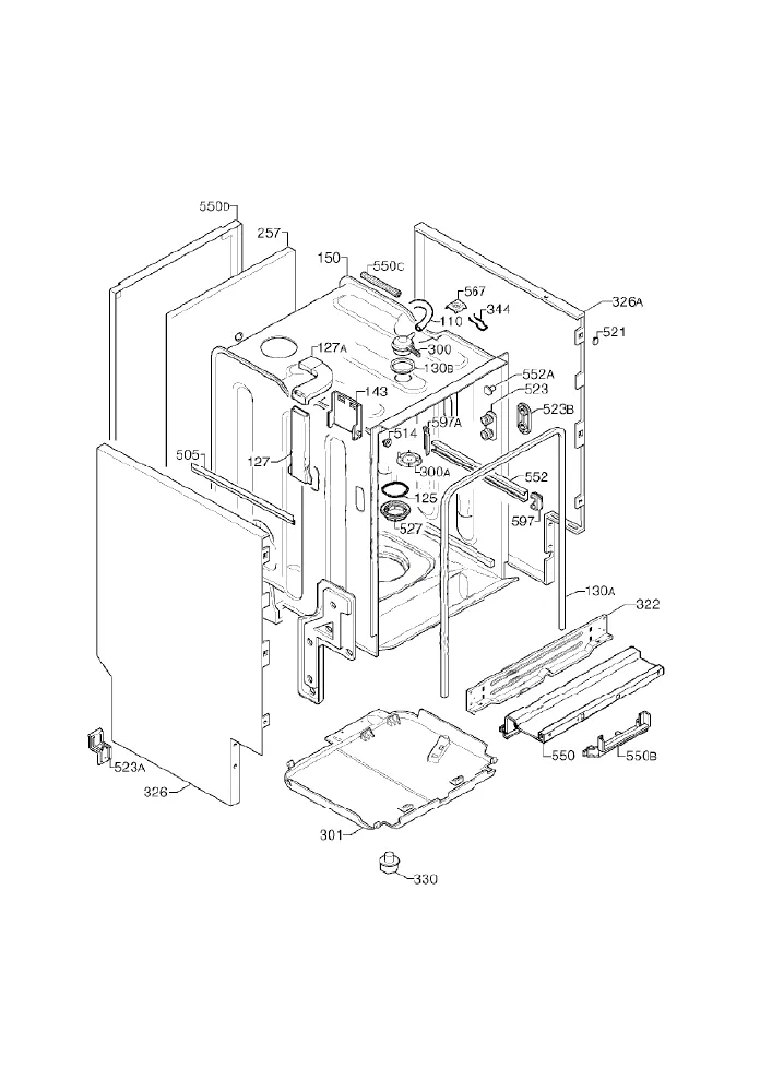 Vue éclatée AEG F64800W 91178600600