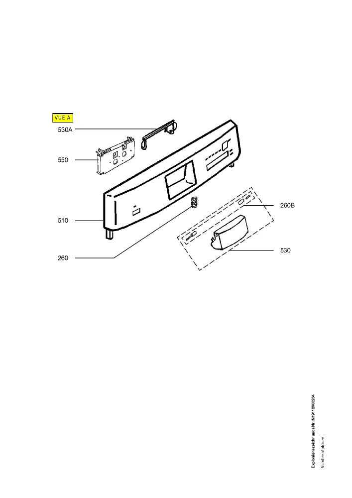 Vue éclatée AEG F40860 91137104900