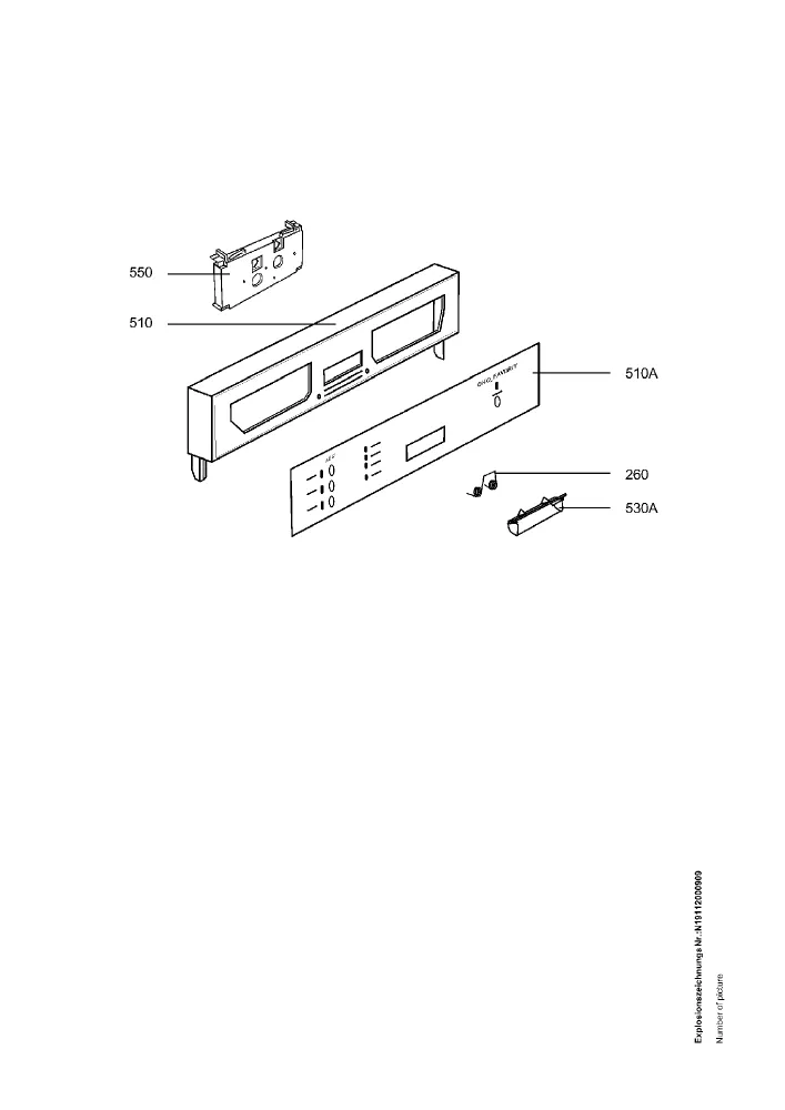 Vue éclatée AEG F65060IB 91123501700