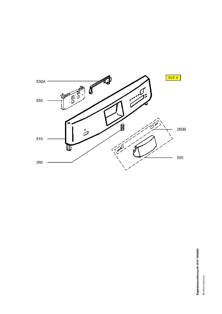 Vue éclatée AEG F40840 91123266600
