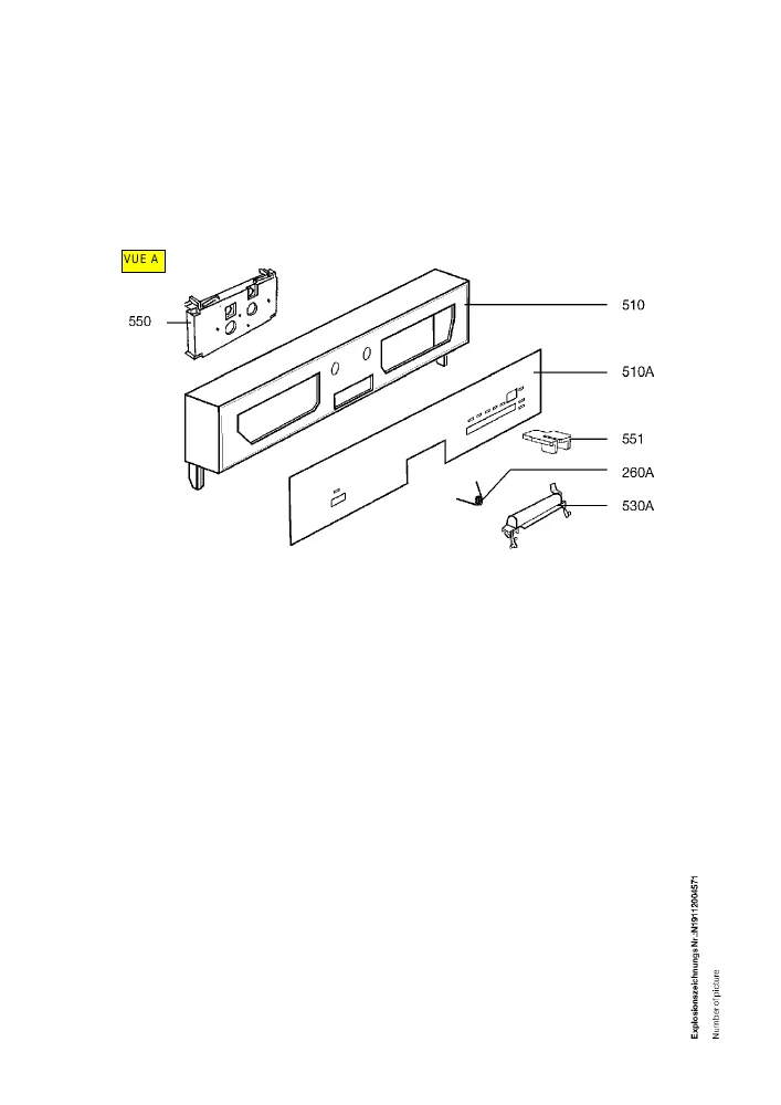 Vue éclatée AEG F64080IB 91123532201