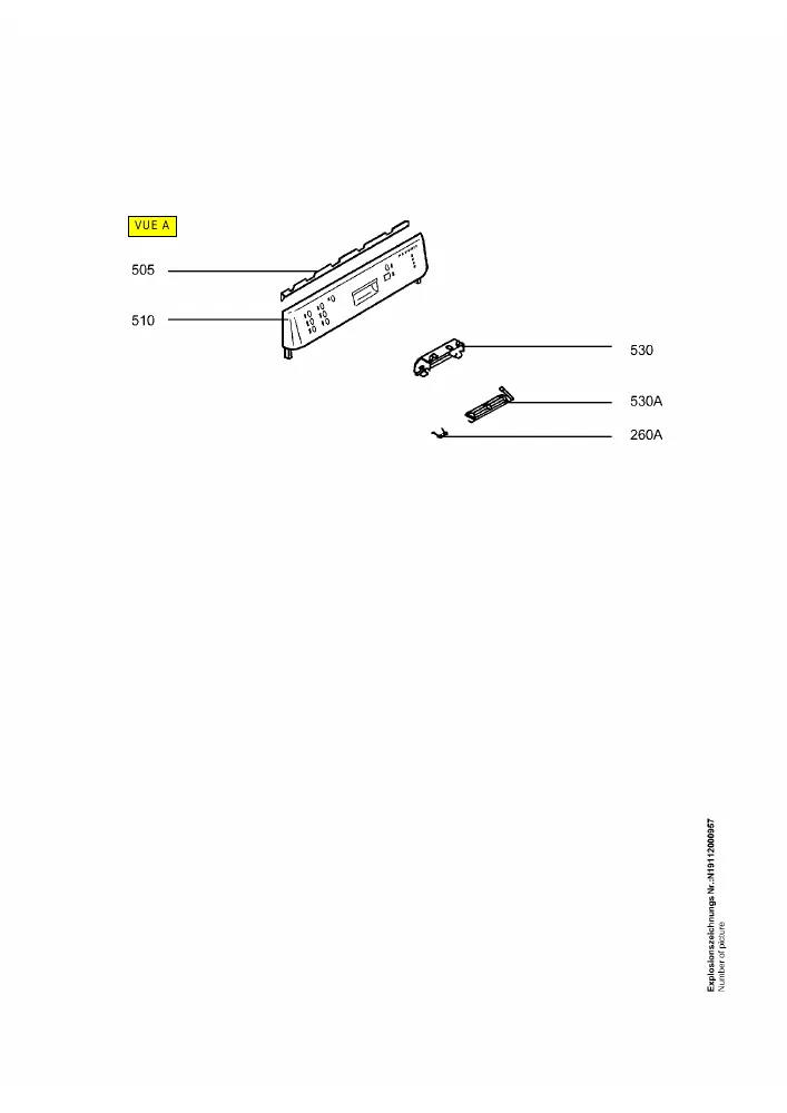 Vue éclatée AEG F50820 91123247300