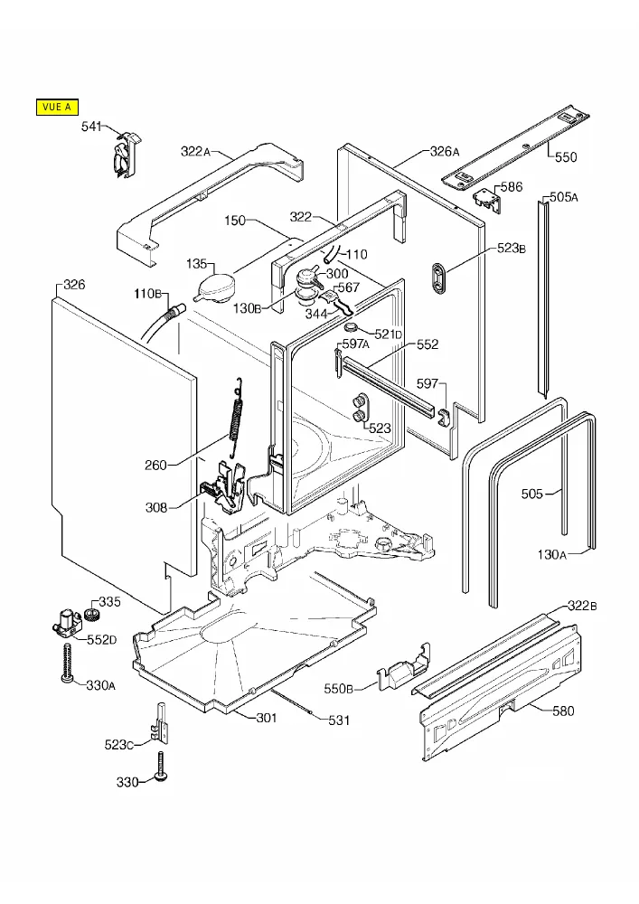 Vue éclatée AEG F65010IM 91192664100