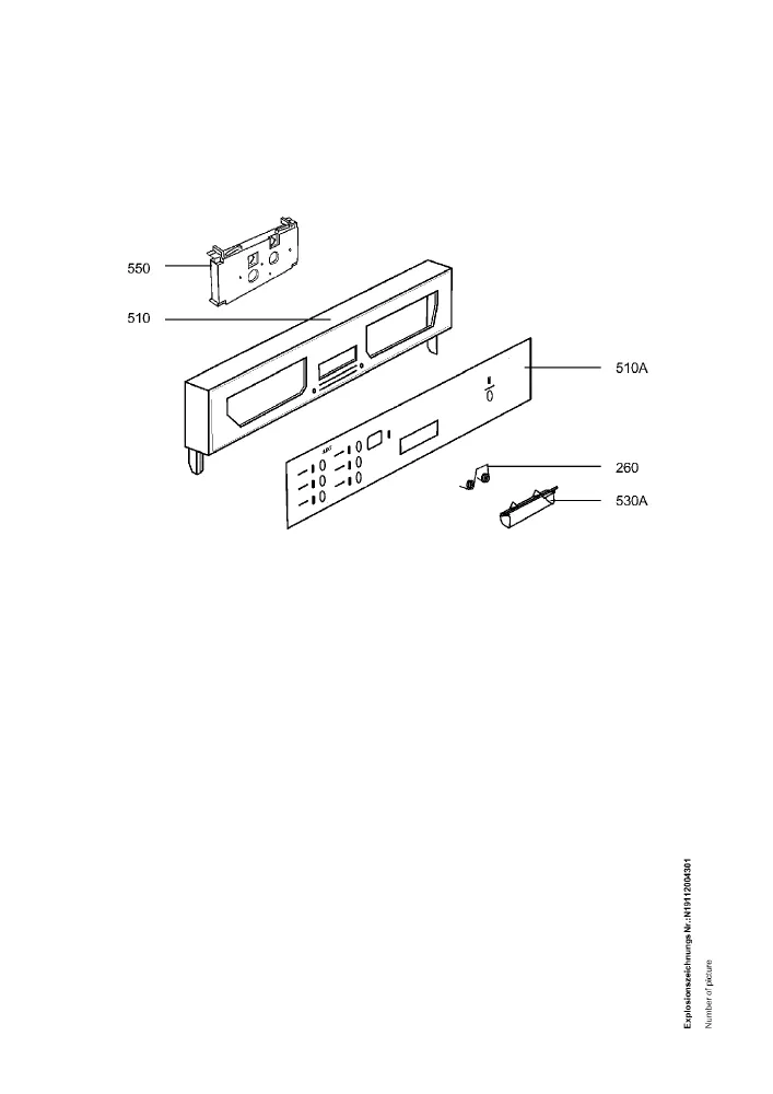 Vue éclatée AEG F65060IB 91123501701