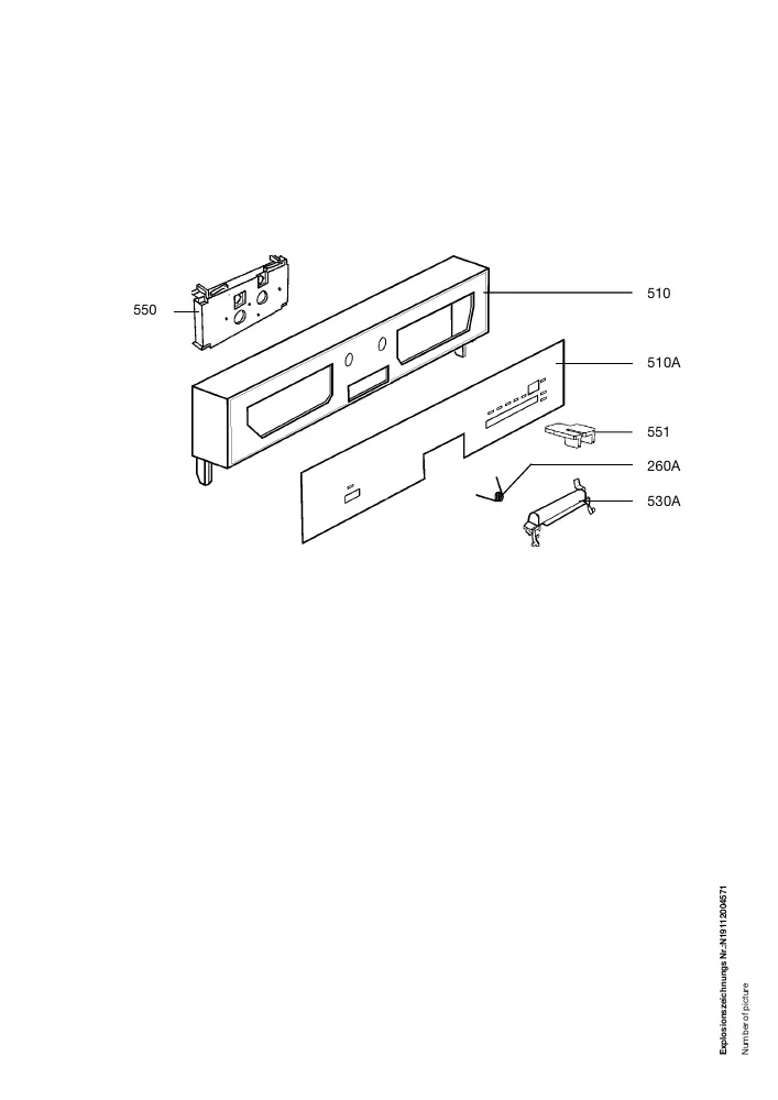 Vue éclatée AEG F64080IW 91137211500
