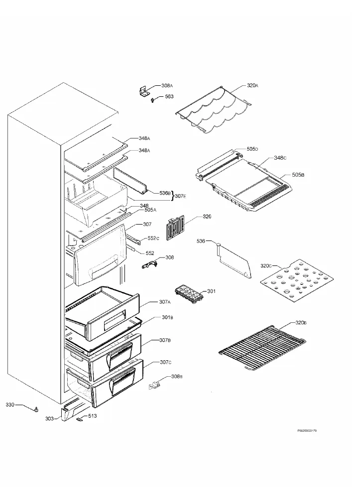 Vue éclatée AEG S75388KG68 92503423700