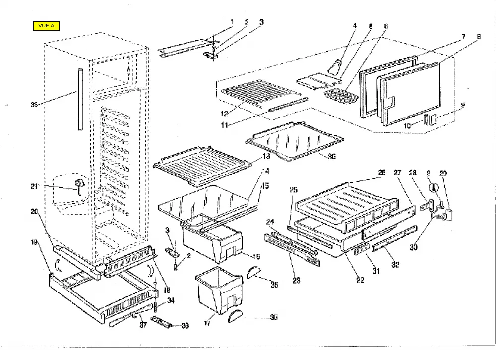 Vue éclatée HOTPOINT-ARISTON OKMF300L 06579