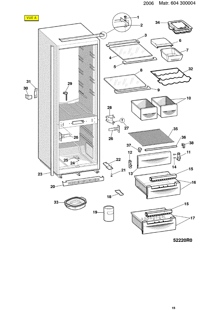 Vue éclatée HOTPOINT-ARISTON BCB312AIFRHA 52887