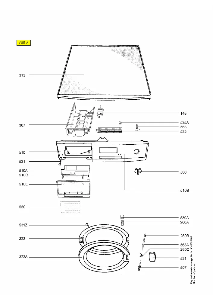 Vue éclatée AEG LAV85805 91400350400