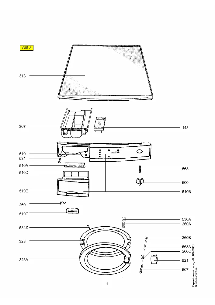 Vue éclatée AEG LAV72730W 91400206001