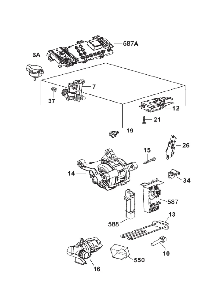Vue éclatée AEG L60460TL 91321703301