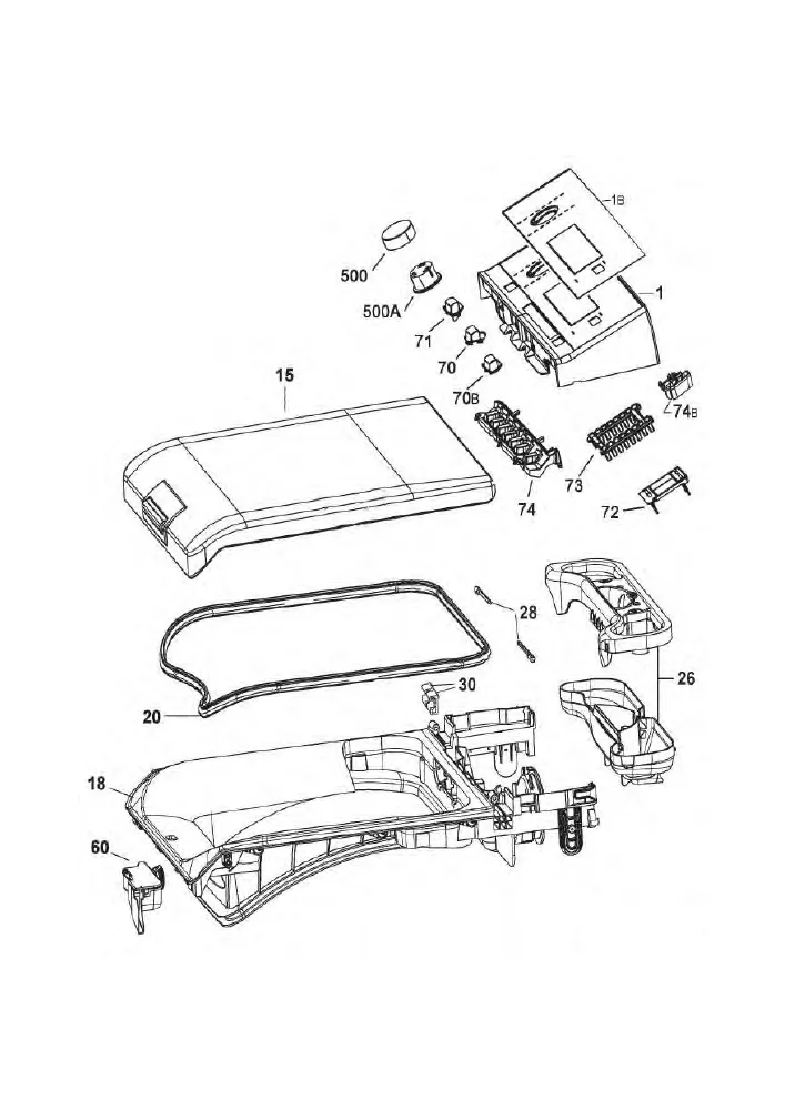 Vue éclatée AEG L86560TL4 91321732600