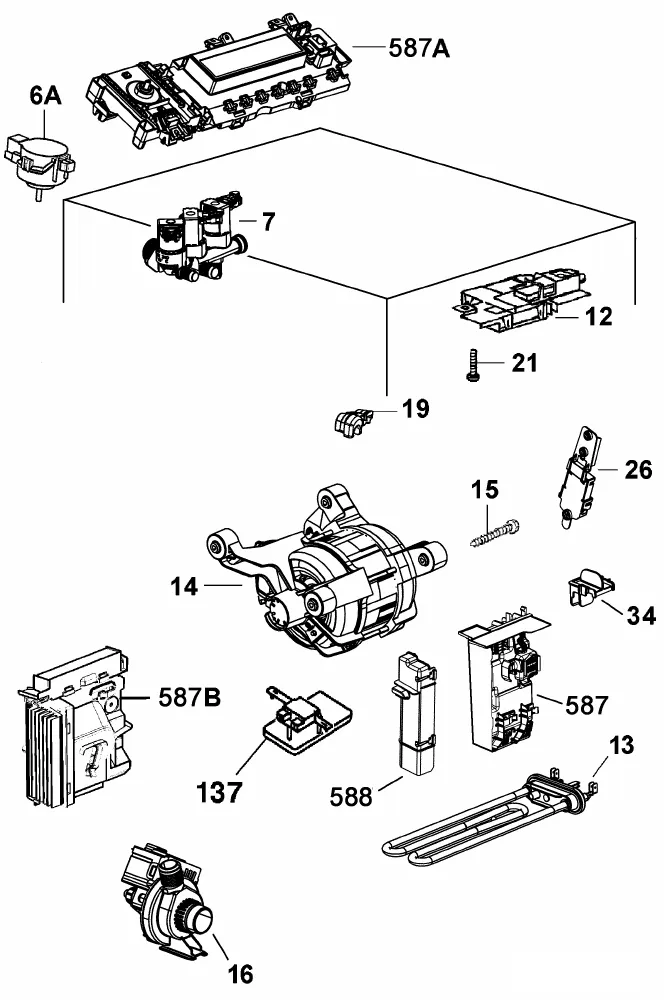 Vue éclatée AEG L86560TL4 91321732800
