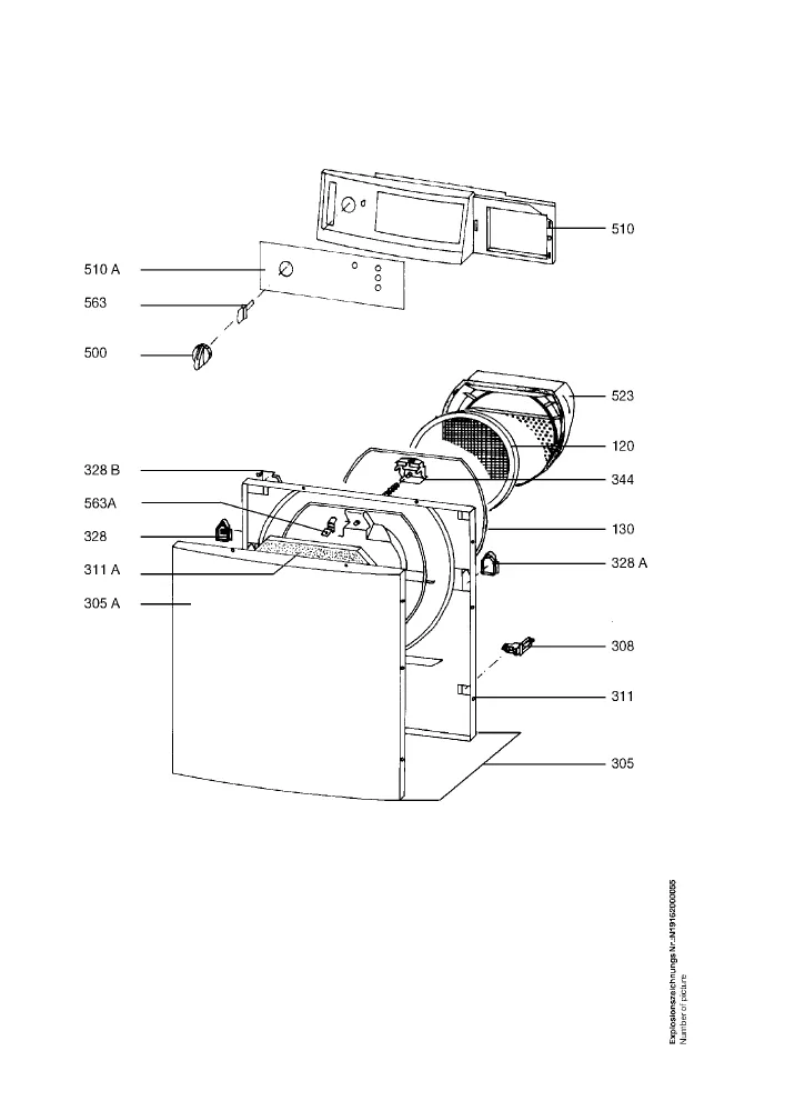 Vue éclatée AEG T57520 91601418300