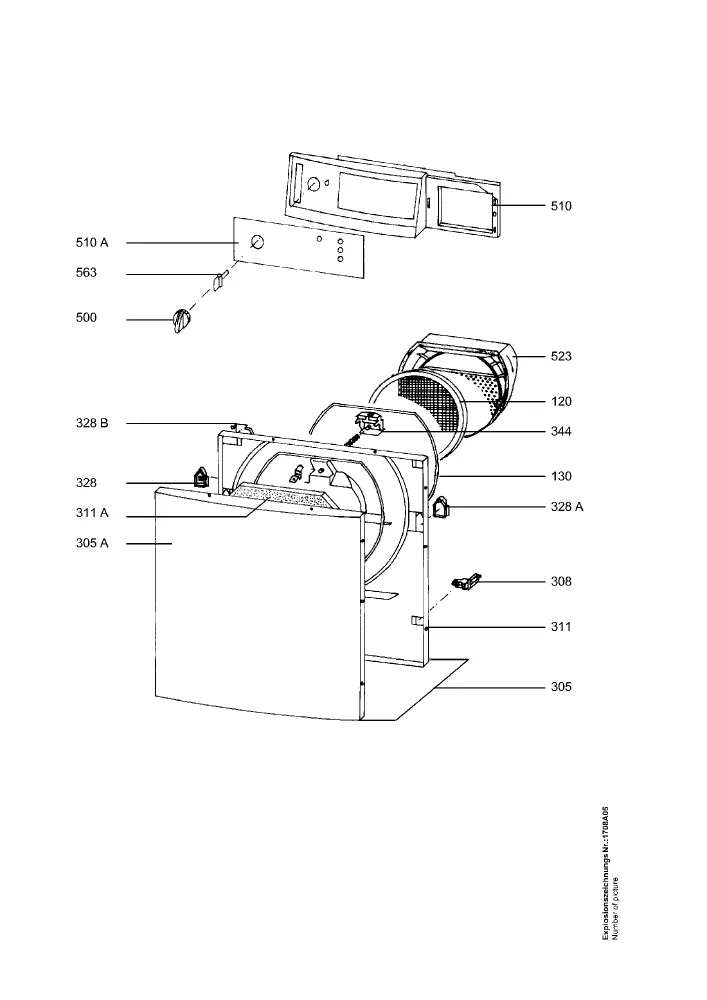 Vue éclatée AEG T57720 91601418100