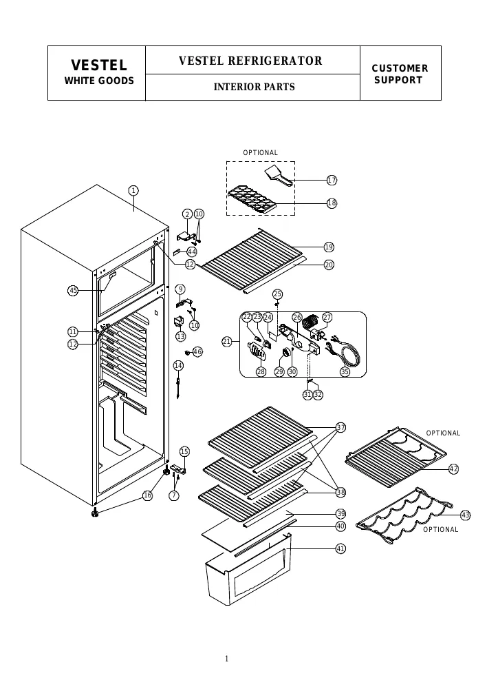 Vue éclatée JPC JPF260BF