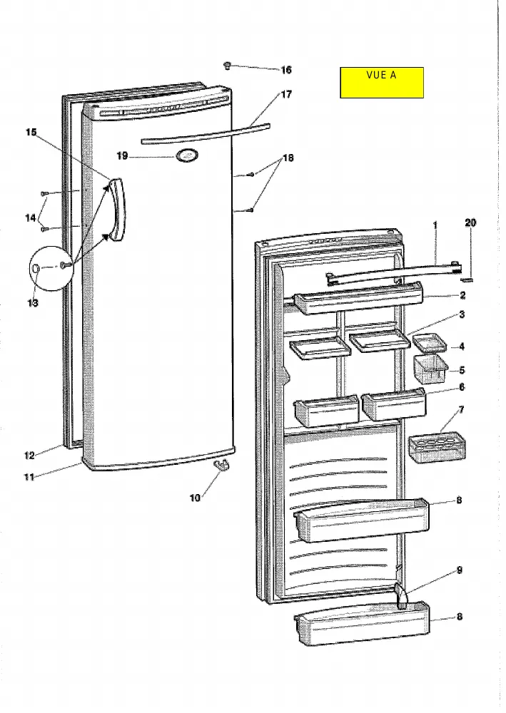 Vue éclatée HOTPOINT-ARISTON EMC300XLFR 18417