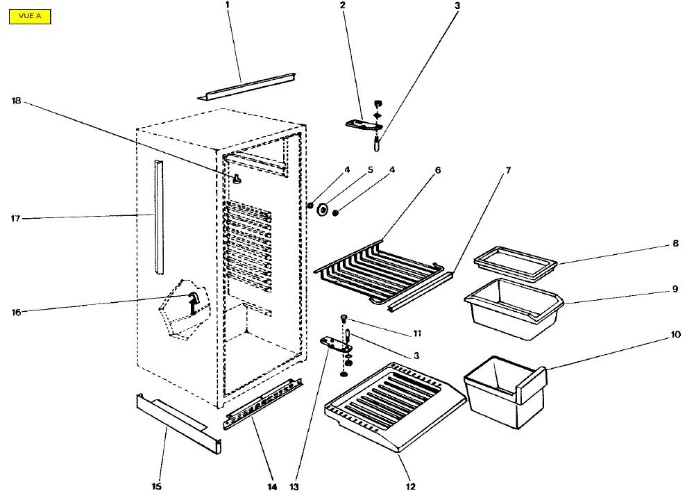 Vue éclatée HOTPOINT-ARISTON KMG215 03234